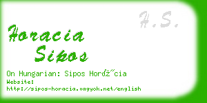 horacia sipos business card